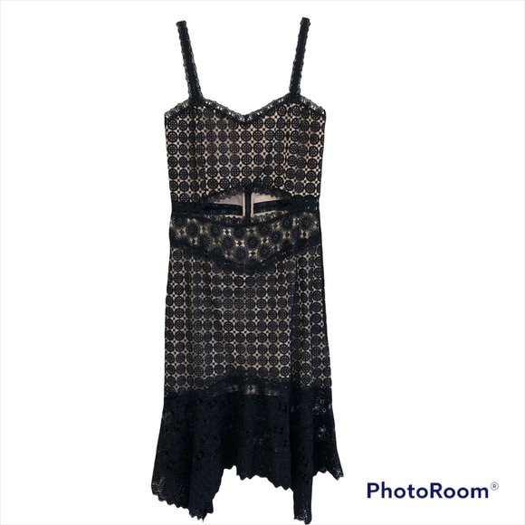 Alice + Olivia Black Lace Tamica Dress‎ NWT Sz. 8 - Picture 6 of 13